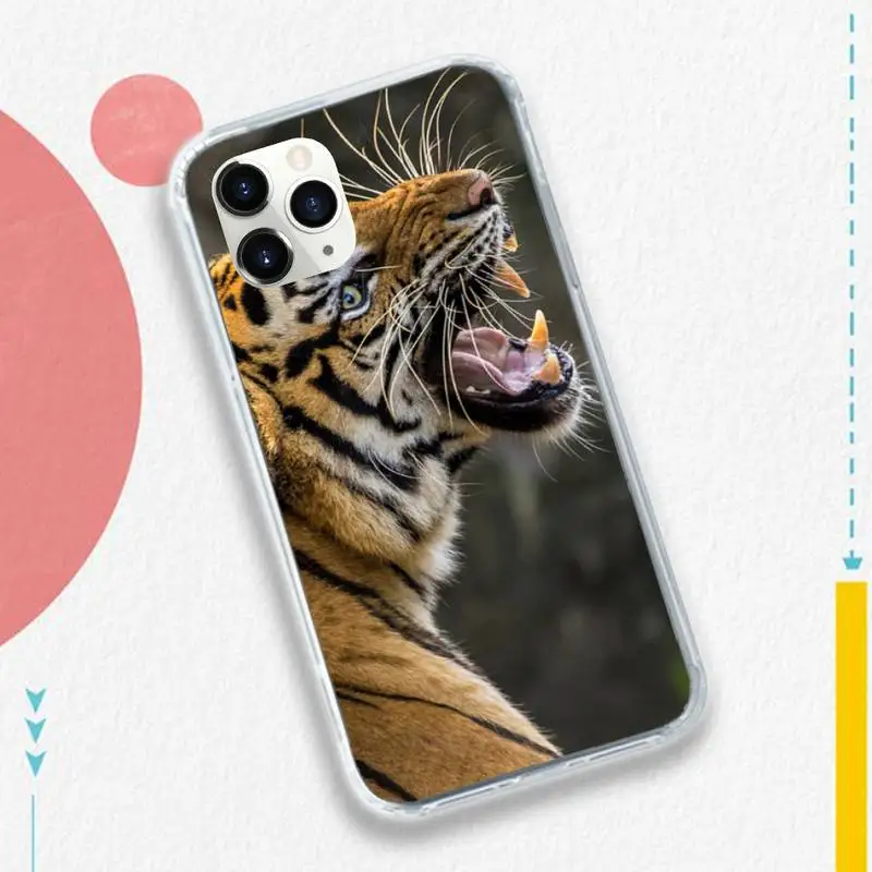 

tiger Ferocious animal king Phone Case for iPhone 11 12 pro XS MAX 8 7 6 6S Plus X 5S SE 2020 XR