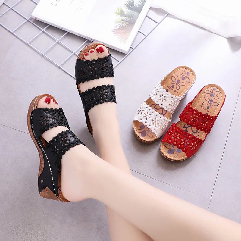

Women Summer Sandals Female Open Toe Sandals Women's Wedge Heel Platform Slides Ladies Beach Outdoor Shoes Sandalias De Mujer