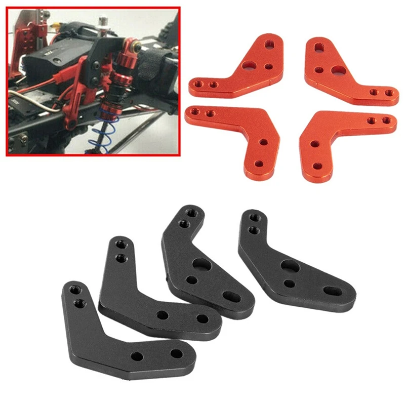 

4PCS Shock Absorber Mount Height Angle Stand Tower Shock Suspension Extension Mount for 1/10 Axial SCX10 II 90046