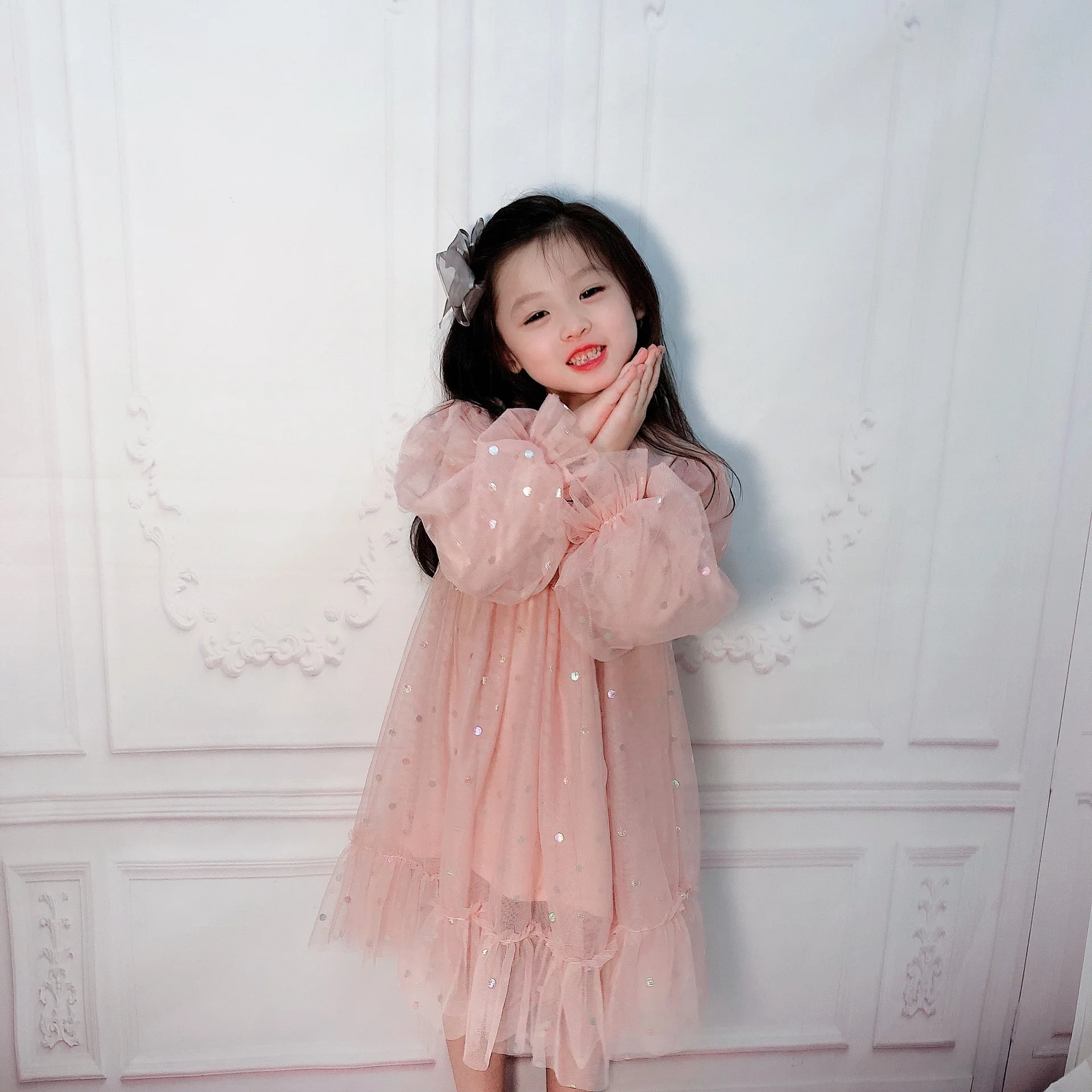 Детское платье Сетчатое для девочек со звездами праздвечерние костюм принцессы