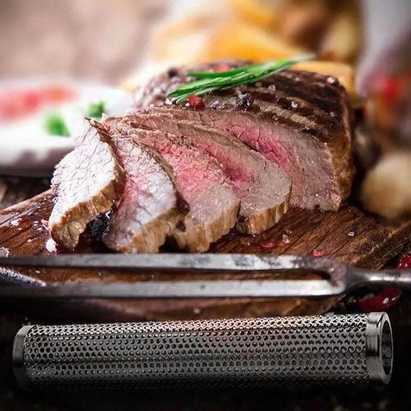 

15/30cm Square Round BBQ Grill Hot Cold Smoking Mesh Smoker Generator Pellet Tube Smoke Q5V4