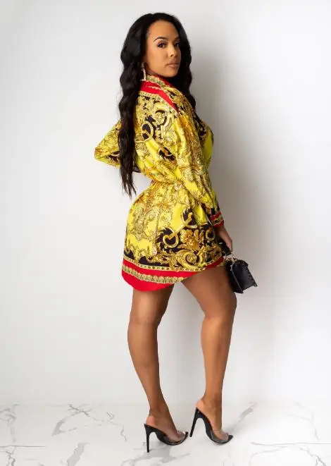 Новое сексуальное платье с длинными рукавами и принтом весна/лето 2019|Женские