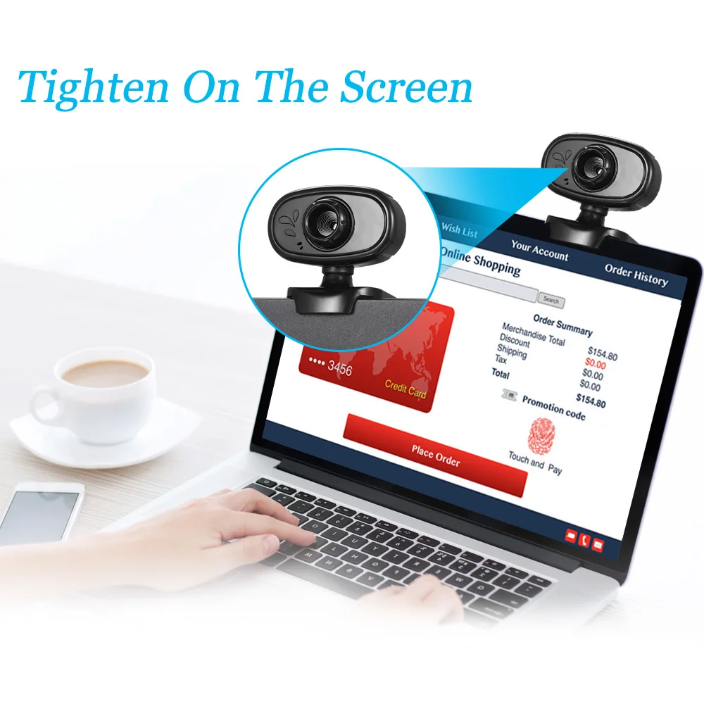 Портативная USB веб камера HD 480P для ПК со встроенным микрофоном прищепка ноутбука