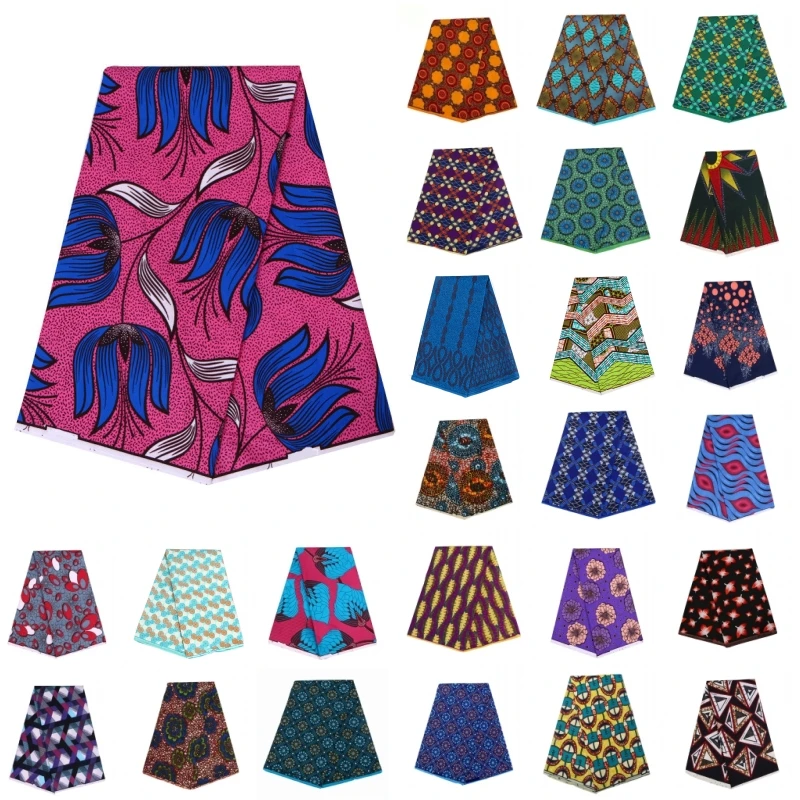 Африканский настоящий воск окрашенный принт текстиль Высокое качество Bazin Riche