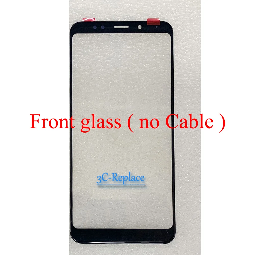 Black Front glass Черный/белый 6,0 дюймов для Xiaomi Redmi 5 Plus MEG7 ЖК-дисплей кодирующий преобразователь сенсорного экрана в сборе с рамкой для Redmi Note 5 Global - Цвет: Black Front glass