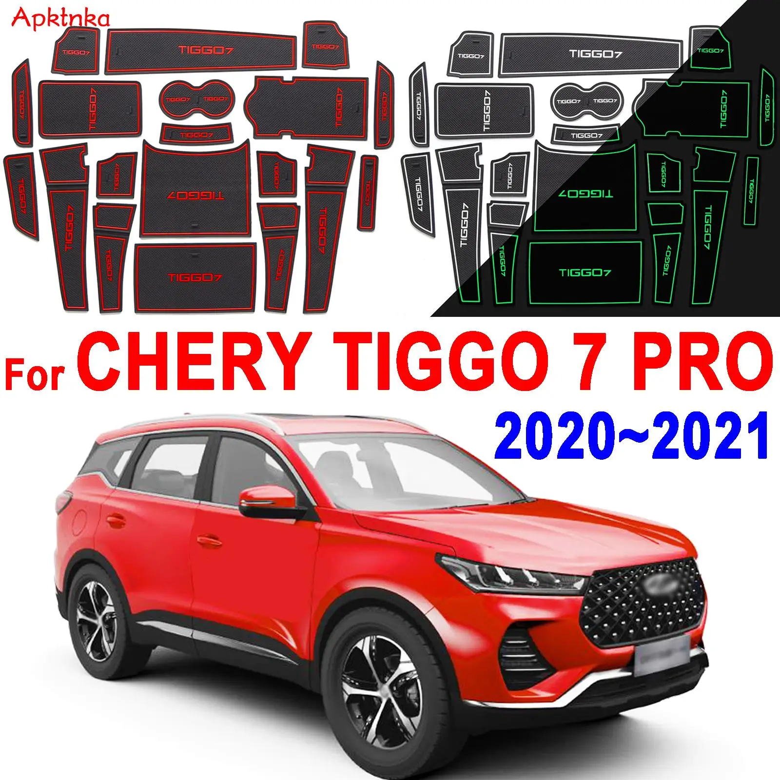 

Для Chery Tiggo 7 Pro 2020 2021 Противоскользящий нескользящий коврик для дверных ворот и чашек коврик для внутренней двери коврик для украшения автом...
