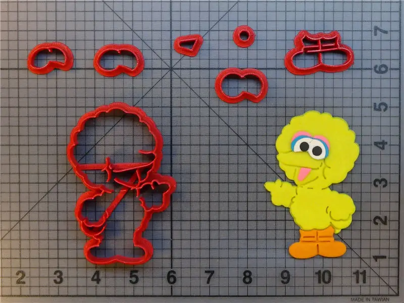 Улица Сезам детский Монстр Элмо Оскар тело большая птица 3D печать печенья набор