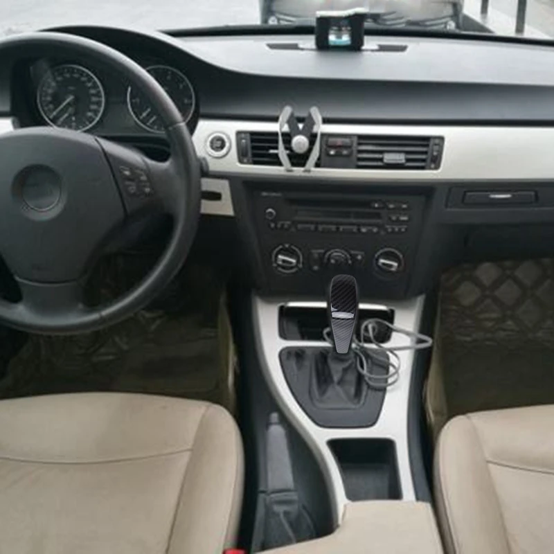 Для Bmw E90 E92 E93 E87 3 серии 2005-2012 углеродное волокно Цвет Abs ручка переключения передач