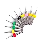 Набор инструментов для сверления печатных плат, 10 шт., 0,1-2,0 мм, вольфрамовые карбидные Металлические фрезы, ЧПУ Инструменты для печатной платы, гравировки по пчелиному воску