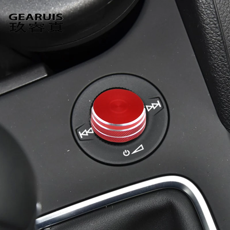 

Car Styling Center Console multimedia Knob Switch Buttons Frame Cover Stickers Trim For audi Q2 Q2L Auto Interior Accessories