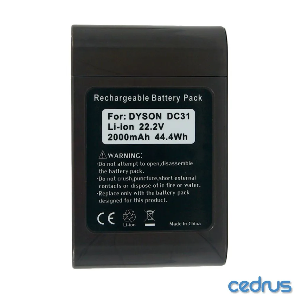

Vacuum Cleaner Replacement Rechargeable Battery 22.2V 2000mAh Li-ion for Dyson DC31 DC34 DC35 Animal Type A Lithium Batteries