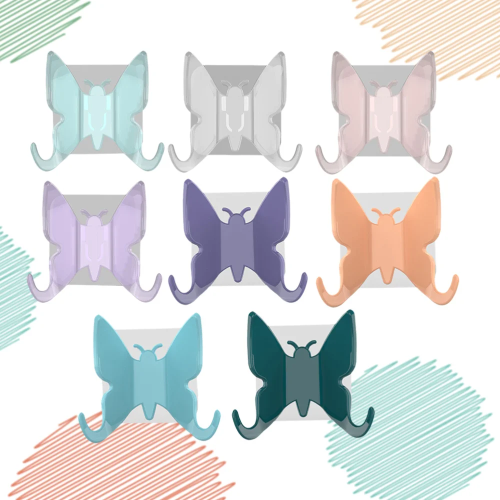 

4pcs Decorative Shower Hook Suction Cup Holder for Bag Keys Towels Shaped Bathroom Hooks Wall Hangers (4pcs Pink/Purpl