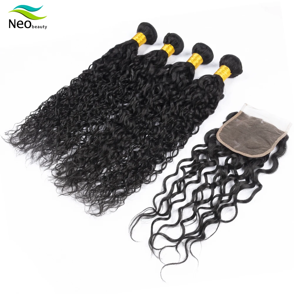 10 А камбоджийские волнистые пучки с застежкой 100% человеческие волосы