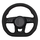 Чехол рулевого колеса автомобиля натуральная кожа замша для Audi A3 (8V) A4 (B9) Avant A5 (F5) A1 (8X) Sportback Q2 2016-2019