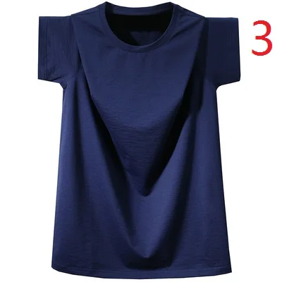 

Short-sleeved t-shirt male trend European and American street round neck simple solid color fat plus fertilizer