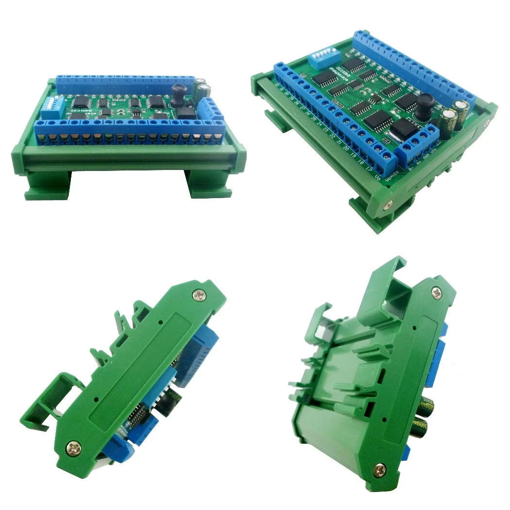 

DC 12V 24V 32-Channels DIN35 C45 Rail Box RS485 Modbus RTU ULN2803A Darlington Transistor Controller PLC IO expansion Board