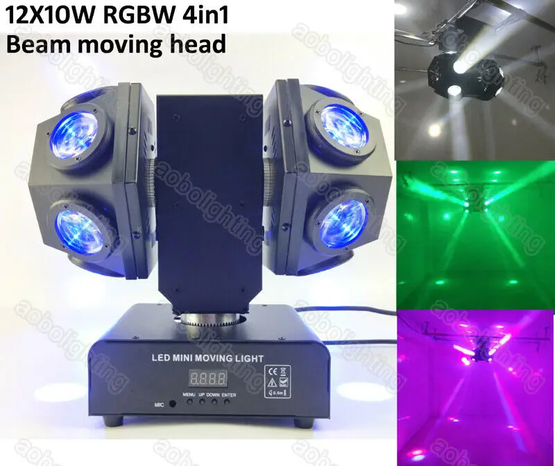 

12x10w LED Mini Beam Light Double DMX Moving Head Light DJ Bar Party Show Stage Moving Head Stage Lights
