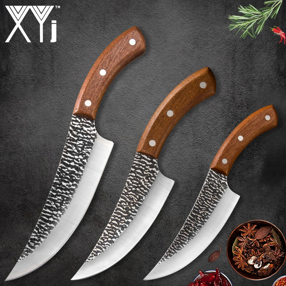 XYj ручной работы кованый нож шеф повара 5 'ƌ'' 7 ''нож для мясника в