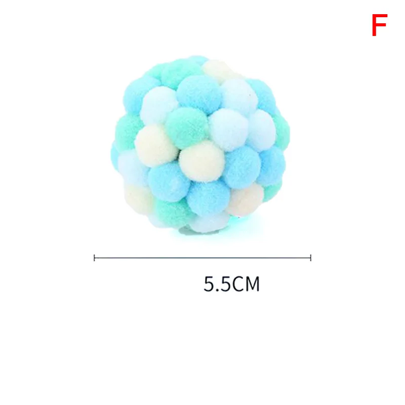 

Colorful Ball Handmade Plush Ball Cat Interactive Toy Mimi Favorite Pet Supplies Cat Toys New