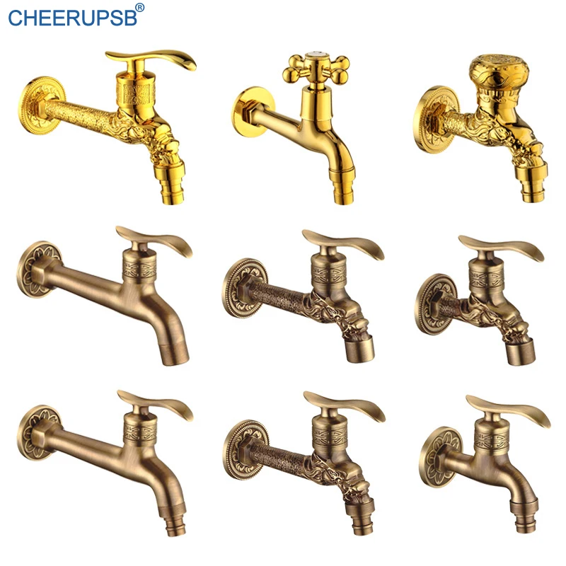 Винтажный медный смеситель для ванной комнаты однорычажный холодной воды