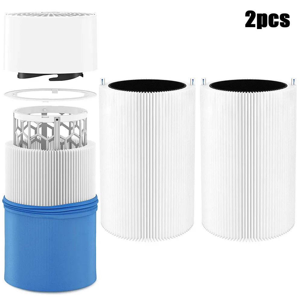 

2pcs Replacement Filter Particle And Activated Carbonfor Blueair Blue Pure 411, 411, MINI, And 411 Auto Air Purifier Parts