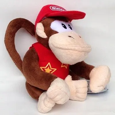 30 см Diddy Kong плюшевая кукла Didi Kongu игрушка Donkey Kong аниме Juguetes Bonecas детский подарок на день рождения