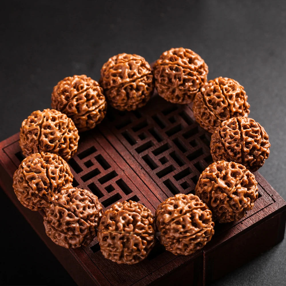 

Classic Rudraksha Beads Men Bracelet Handmade Buddha Meditation Buddhism Wooden Bracelets Mens Biker Prayer Jewelry Pulsera Gift