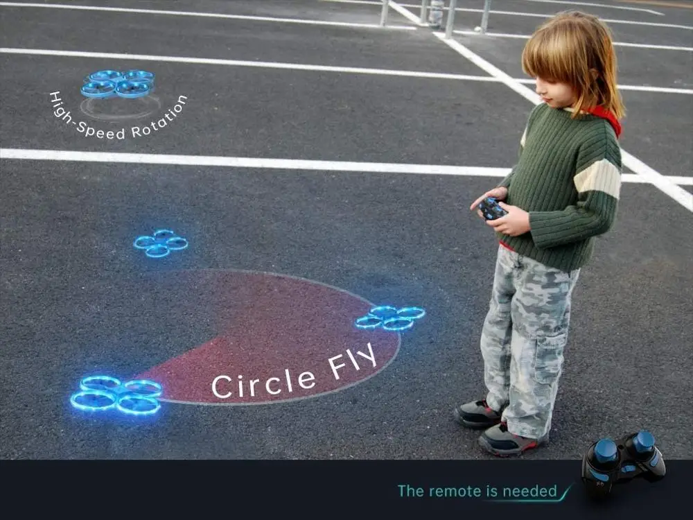 миниатюрный дрон snaptain sp300 с ручным