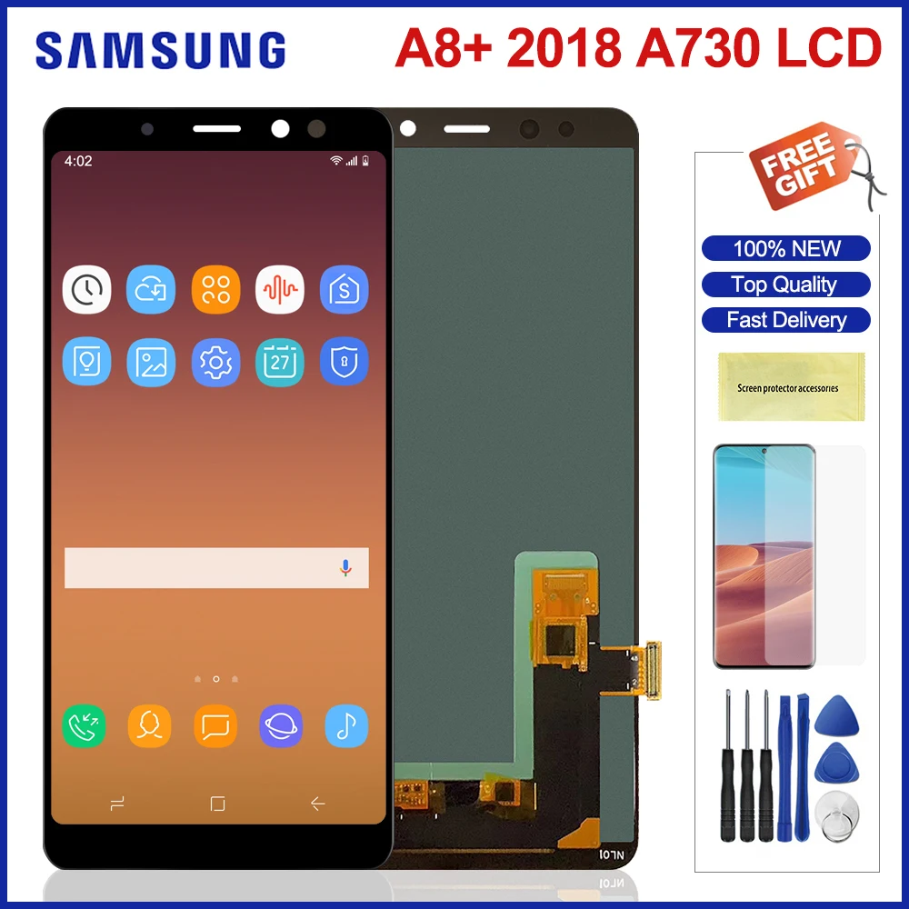 Дисплей A730 для Samsung Galaxy A8 Plus 2018 ЖК дисплей с сенсорным экраном и дигитайзером в