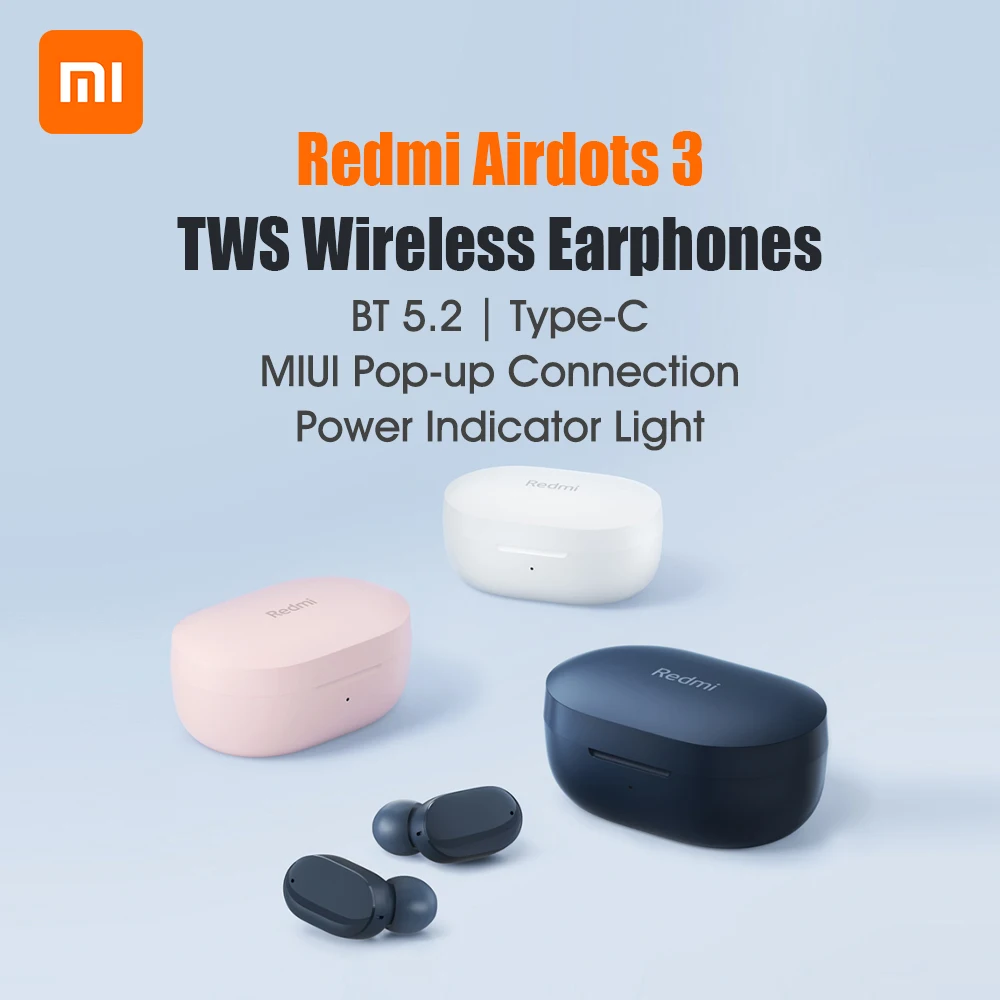 Новинка 2021 беспроводные наушники Xiaomi Redmi AirDots 3 Bluetooth 5 2 гарнитура AptX адаптивные