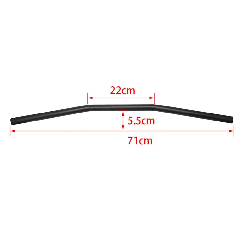 Универсальный Железный матовый черный руль 7/8 дюйма 22 мм для мотоциклов