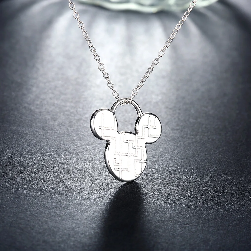 925 стерлингового серебра с милой подвеска Микки мауз Подвеска для женщин
