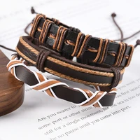 2021 new cowhide wax rope braided bracelet jewelry gifts