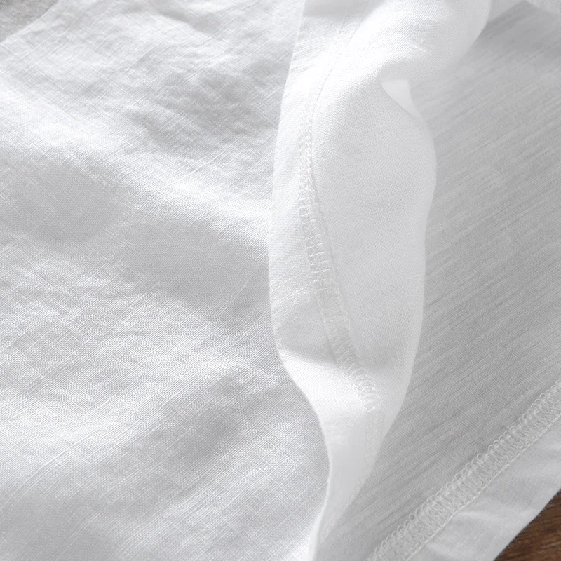 

2019 New linen t shirt men summer casual white t-shirt for men casual comfortable t shirts male tshirt chemise camiseta