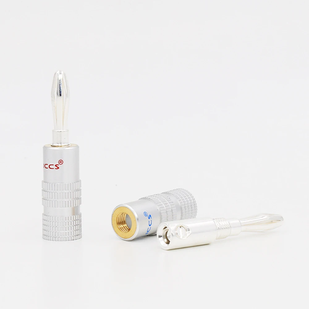 4 шт hi-end Pailiccs Посеребренный разъем типа банан hifi Разъем для акустического кабеля |