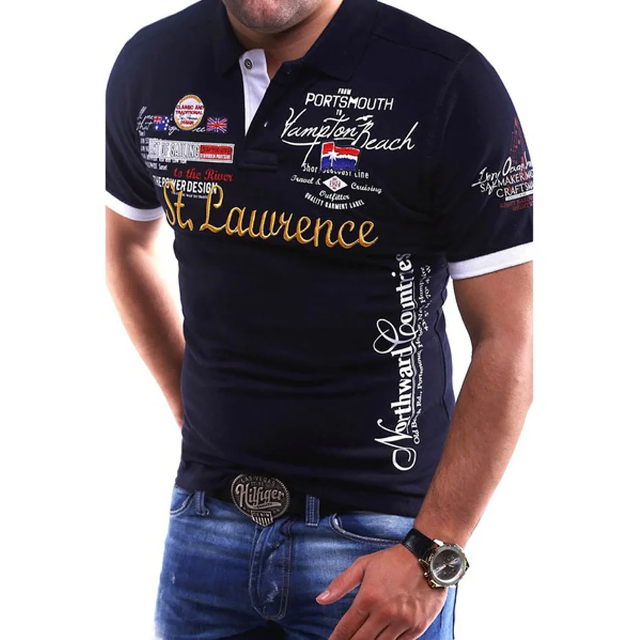 Мужская Повседневная рубашка поло ZOGAA Suumer хлопковая приталенная с коротким