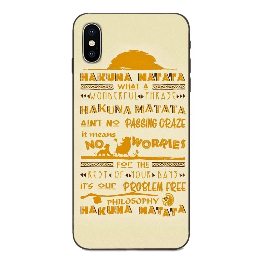 Hakuna Matata Король Лев для huawei nova 2 2S 3i 4 4e 5i Y3 Y5 II Y6 Y7 Y9 Lite Plus Prime Pro 2017 2018 2019 стильный