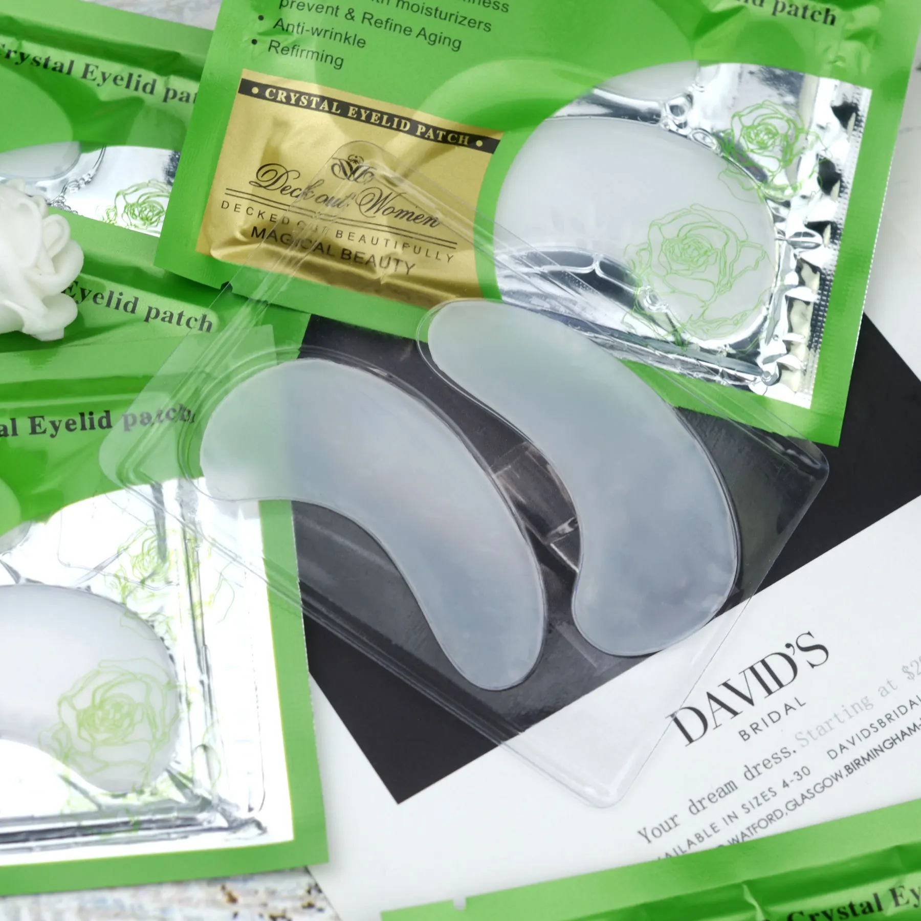 Коллагеновая кристальная маска для глаз увлажняющая против морщин/обработка