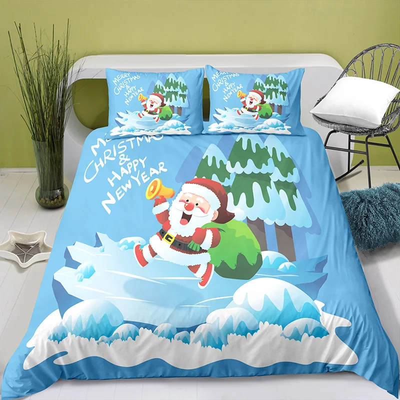 

Рождественский Комплект постельного белья из 100% полиэстера с цифровым принтом и наволочкой для мальчика