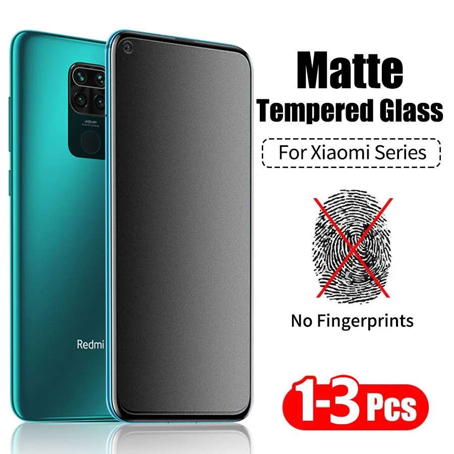 

1-3PCS Matte Tempered Glass for Xiaomi Poco F3 M3 X3 F2 Pro Screen Protectors for Xiaomi Redmi Note 10 9 8 Pro Protective Glass