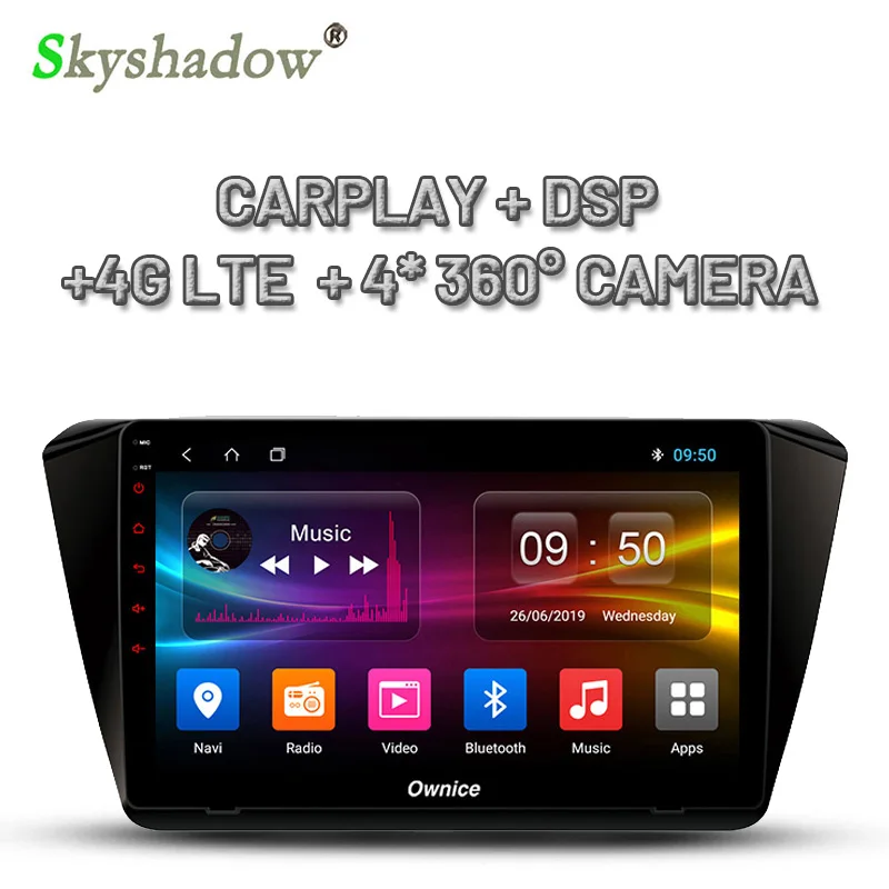 DSP IPS панорамная камера Android 9 0 4 Гб + 64 ГБ Автомобильный dvd плеер GPS карта RDS радио