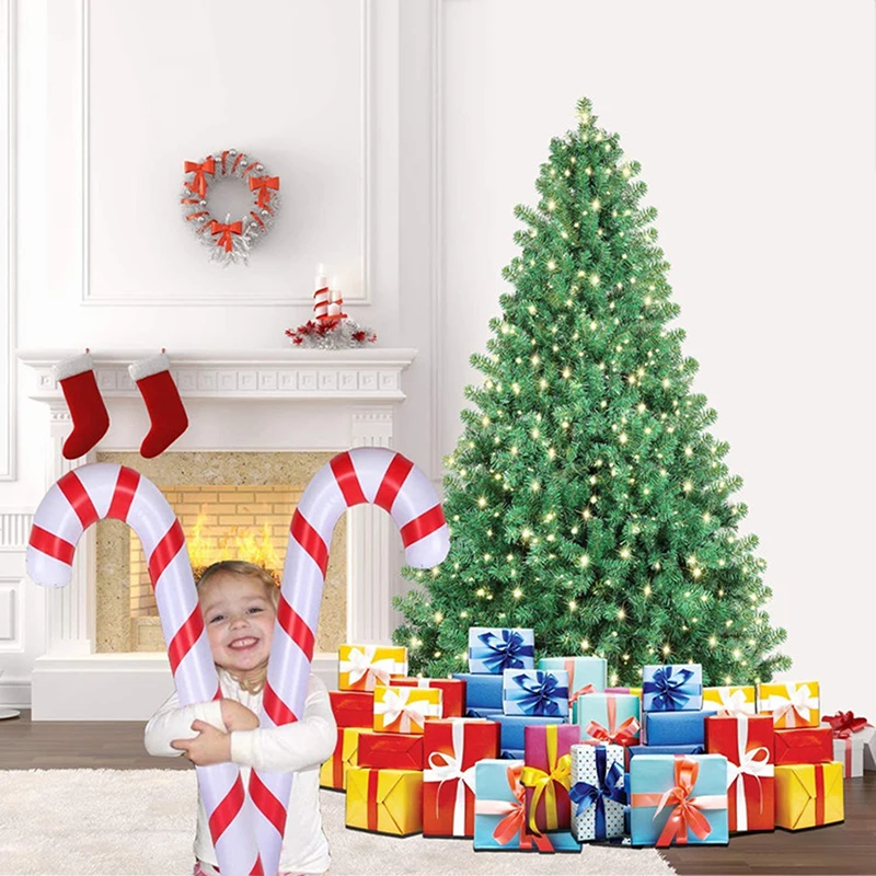 

Christmas Decoration Inflatable Christmas Canes Lollipop Balloon for Home Xmas Tree Ornaments Home Outdoor Decor Navidad