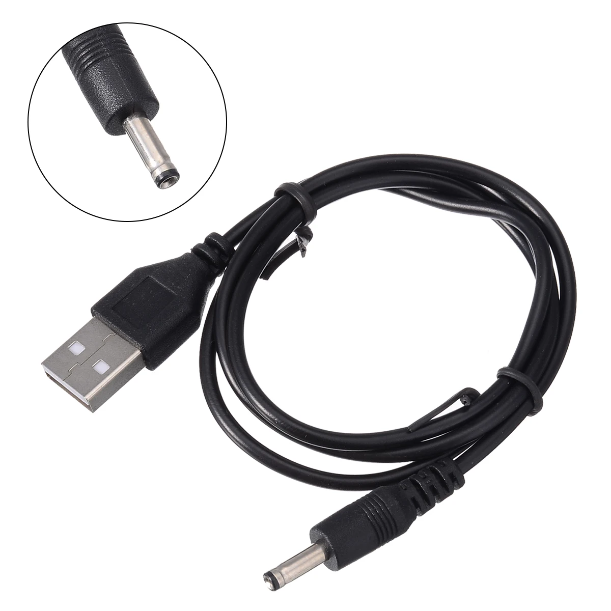 1 шт. 65 см прочный черный USB к 3 5 мм x 35 Штекерный гнездо в постоянного тока шнур