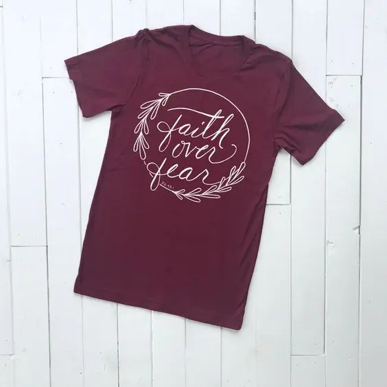 

Женская футболка с надписью Faith Over Passion, хлопковая хипстерская футболка из чистого хлопка с цитатой