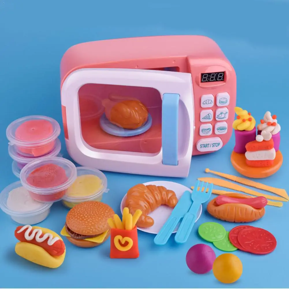 

Kids Pretend Toy Set Kitchen Simulation Microwave Oven Toys Fun Play House Toy Set Children Girls Kids Education Toy Gift