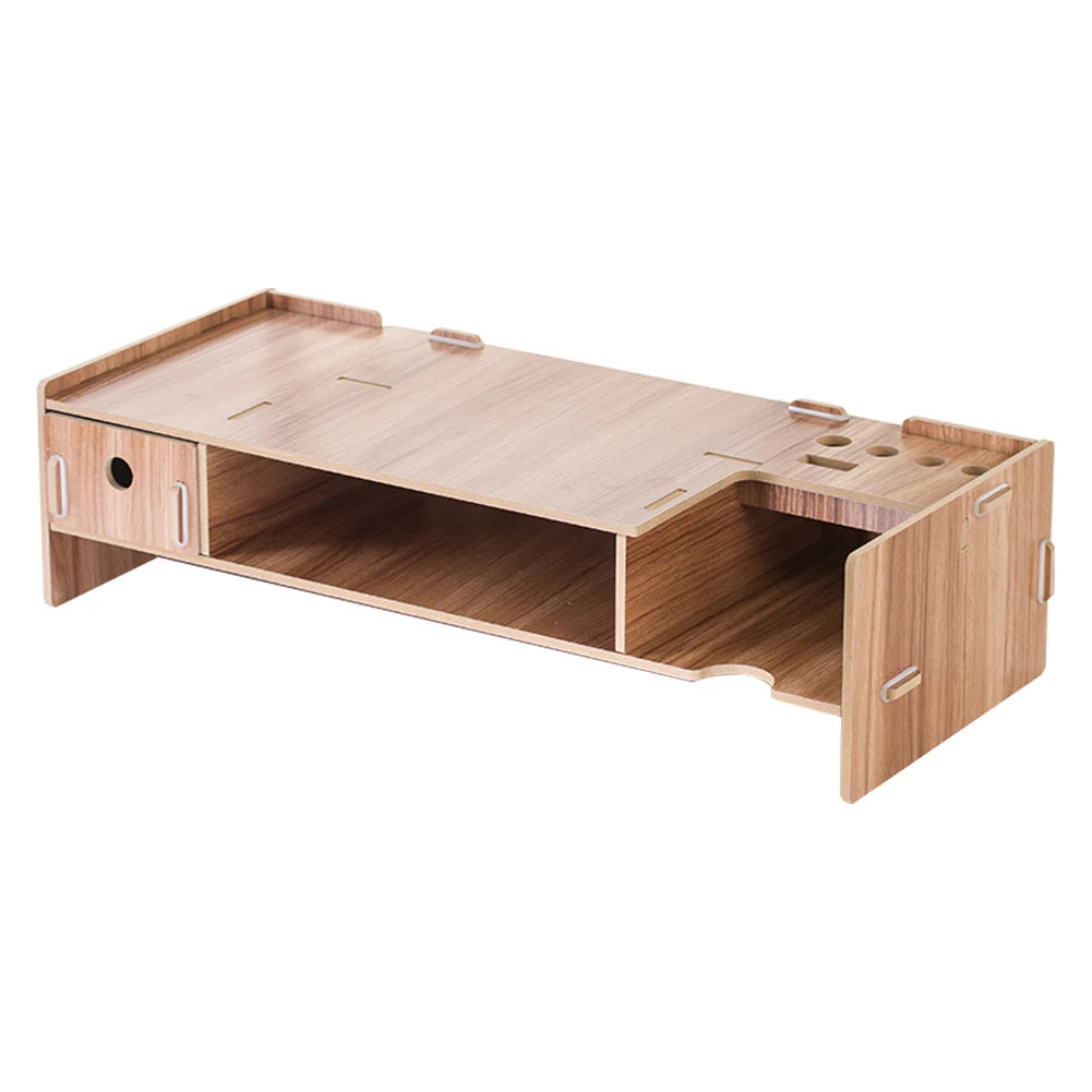 Деревянная настольная подставка для монитора ПК Настольный Органайзер Для iMac