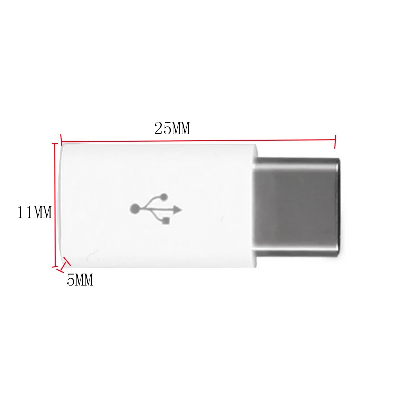 1 шт. микро USB Android к разъемам Type c 11*25 мм C Мужской адаптер для Letv Xiaomi Mi 5X S8