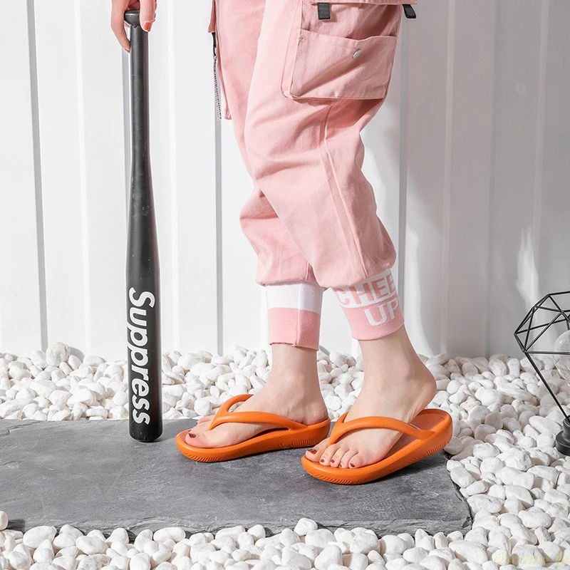 

2021 Summer Slippers Women Casual Massage Durable Flip Flops Beach Sandals Female Wedge Shoes Striped Lady Room Slippers