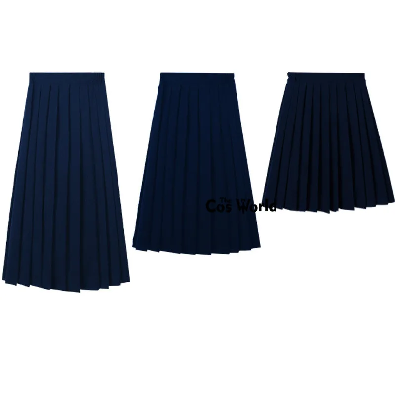 XS 5XL девушки японская летняя эластичная юбка с завышенной талией плиссированные