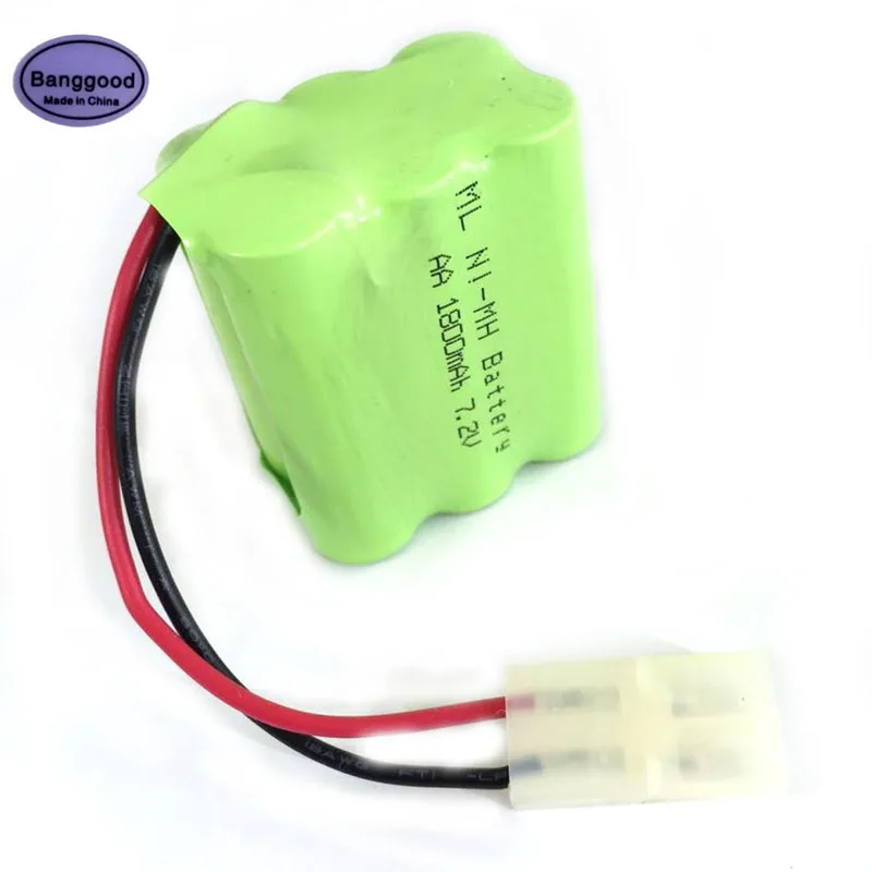 

Durable Double-deck 7.2V 1800mAh 6x AA Ni-MH RC Rechargeable Battery Pack for Robot Car Toys with Tamiya Connector Plug